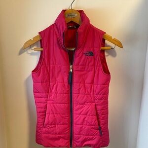 The North Face Girls Pink Quilted Insulated Vest